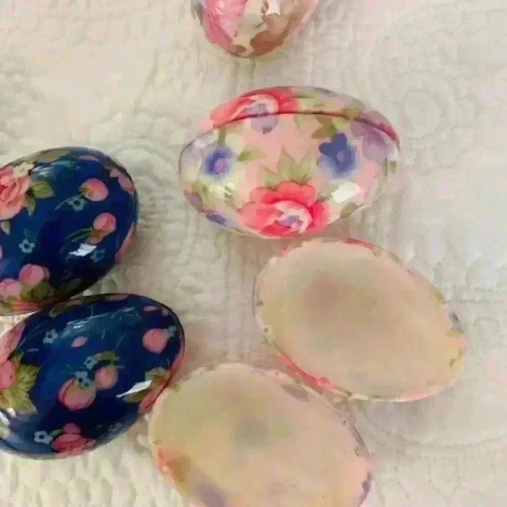 Vintage Floral Eggs set of 6 - Picture 2 of 5
